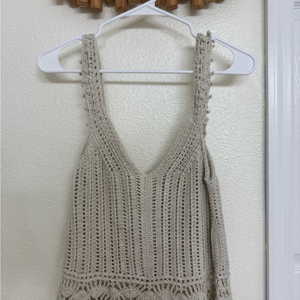 Autumn Cashmere Cream Knit V-Neck Top